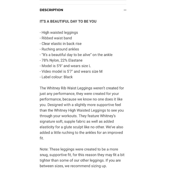 GYMSHARK High Waisted Whitney Rib Waist Leggings - Picture 9 of 9